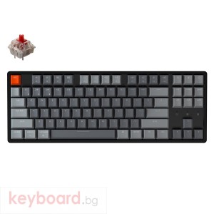 Геймърска Механична клавиатура Keychron K8 Aluminum TKL Gateron Red Switch RGB LED Gateron Red Switch ABS