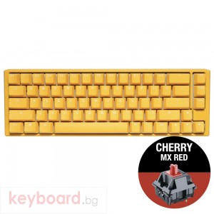 Геймърскa механична клавиатура Ducky One 3 Yellow SF 65%, Cherry MX Red