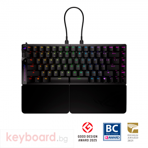 Геймърска безжична Клавиатура ASUS ROG Falcata 75% - ROG HFX V2 Magnetic Switch