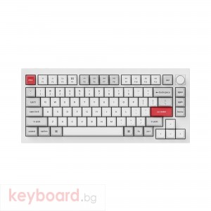 Геймърска Механична клавиатура Keychron Q1 Pro White-Grey QMK TKL K Pro Banana Switch RGB LED PBT