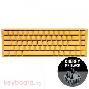 Геймърскa механична клавиатура Ducky One 3 Yellow SF 65%, Cherry MX Black
