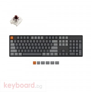 Геймърска механична клавиатура Keychron K10 Hot-Swappable Full-Size Gateron Brown Switch RGB LED Aluminium Frame