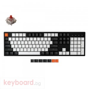 Геймърска Механична клавиатура Keychron C2 Full-Size Gateron G Pro Red Switch White LED ABS