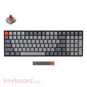 Геймърска Механична клавиатура Keychron K4 Hot-Swappable Full-Size Gateron Red Switch White LED Gateron Red Switch ABS