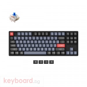 Геймърска механична клавиатура Keychron K8 Pro TKL Gateron G Pro(Hot Swappable) Blue Switch RGB Backlight Aluminium Frame