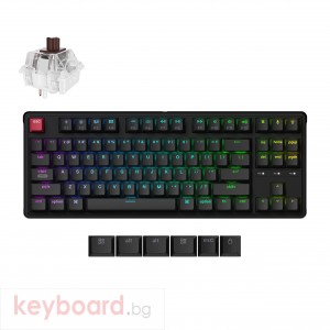 Геймърска Механична клавиатура Keychron C3 Pro 8K QMK - Super Brown Switch, Hot-Swappable, RGB