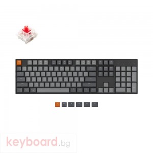 Геймърска механична клавиатура Keychron K10 Full-Size Gateron Red Switch White LED ABS