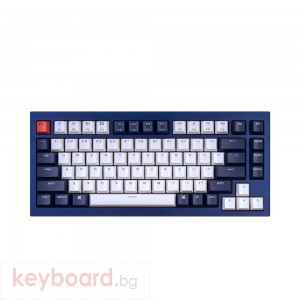 Геймърска Механична клавиатура Keychron Q1 Navy Blue QMK TKL Gateron G Pro Blue Switch RGB LED ABS