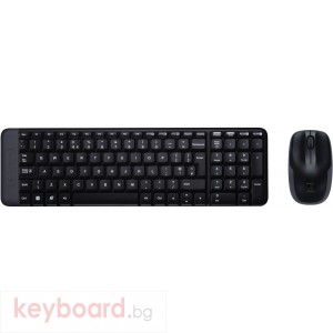 Kомплект безжични клавиатура с мишка Logitech MK220, Черна