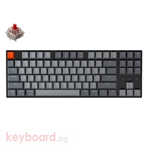 Геймърска Механична клавиатура Keychron K8 Hot-Swappable TKL Gateron Red Switch White LED Gateron Red Switch ABS