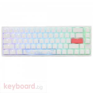 Геймърскa механична клавиатура Ducky One 2 SF White RGB, Kailh BOX Jade