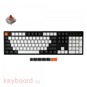 Геймърска Механична клавиатура Keychron C2 Hot-Swappable Full-Size Gateron G Pro Red Switch White LED ABS