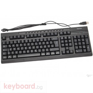 Клавиатура HAMA Мултимедийна клавиатура AK-220, 9 функц.клавиша USB, черна