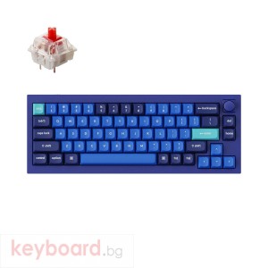 Геймърска Механична клавиатура Keychron Q2 Navy Blue Knob QMK 65% Gateron G Pro Red Switch RGB LED PBT