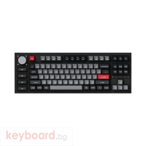 Геймърска Механична клавиатура Keychron Q3 Pro Carbon Black TKL K Pro Red Switch RGB LED PBT