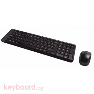 Kомплект безжични клавиатура с мишка Logitech MK220, Черна