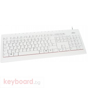 Мултимедийна клавиатура Fujitsu KB521, USB, Бял
