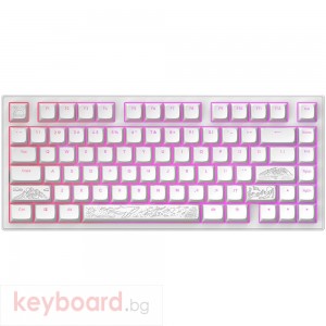 Геймърскa механична клавиатура Dark Project ALU81A Terra Nostra White RGB