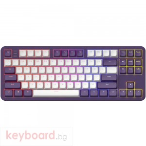 Геймърскa механична клавиатура Dark Project ALU87A Violet RGB - TKL