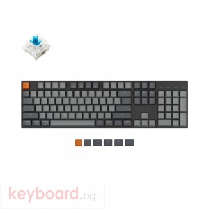 Геймърска механична клавиатура Keychron K10 Hot-Swappable Full-Size Gateron Blue Switch RGB LED ABS