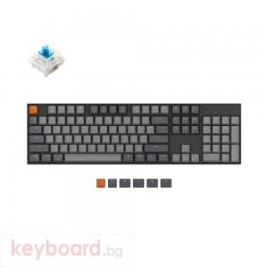 Геймърска механична клавиатура Keychron K10 Hot-Swappable Full-Size Gateron Blue Switch RGB LED ABS
