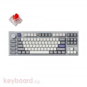 Геймърска Механична клавиатура Keychron Q3 Pro Silver TKL K Pro Red Switch RGB LED PBT