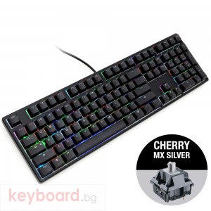 Геймърскa механична клавиатура Ducky One Black RGB, Cherry MX Silver