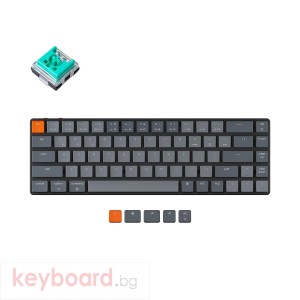 Геймърска Механична клавиатура Keychron K7 Hot-Swappable 65% Keychron Low Profile Optical Mint Switch RGB LED ABS