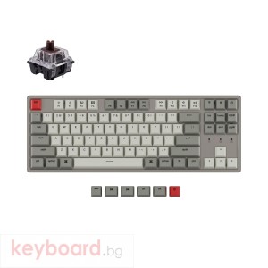 Геймърска механична клавиатура Keychron K8 Aluminum Hot-Swappable TKL Keychron Brown Switch No LED ABS