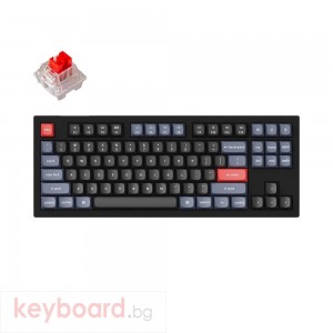 Геймърска Механична клавиатура Keychron V3 TKL Knob QMK Carbon Black, Keychron K Pro Red Switch, RGB Backlight