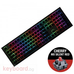 Геймърскa механична клавиатура Ducky Shine 7 Gunmetal Gray RGB, Cherry MX Silent Red