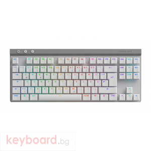 Безжична геймърска клавиатура Logitech G515 Lightspeed TKL White