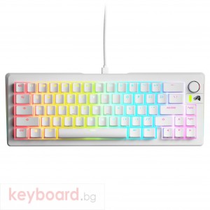 Геймърска механична клавиатура Glorious GMMK 3 65% White - Fox HE Switches