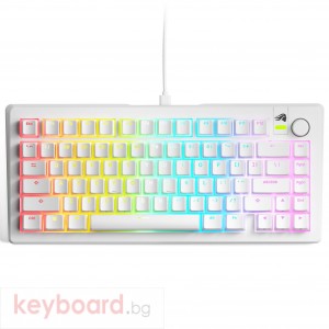 Геймърска механична клавиатура Glorious GMMK 3 75% White - Fox Linear Switches