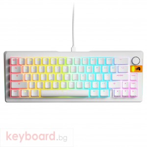 Геймърска механична клавиатура Glorious GMMK 3 HE 65% White - Fox HE Switches