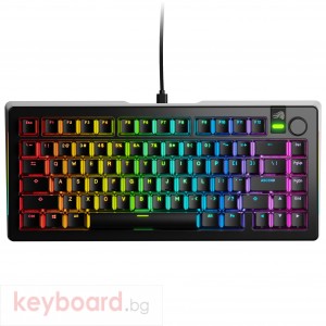 Геймърска механична клавиатура Glorious GMMK 3 Pro 75% Black - Fox Linear Switches