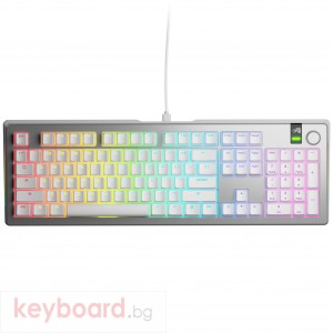 Геймърска механична клавиатура Glorious GMMK 3 Pro 100% Silver - Fox Linear Switches