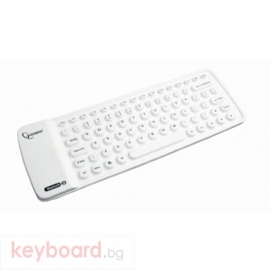 Клавиатура GEMBIRD KB-BTF1-W, Bluetooth flexible keyboard, white