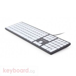 Клавиатура GEMBIRD KB-MCH-02-BKW, Chocolate Keyboard, black body, white keys