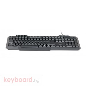 Клавиатура Gembyrd KB-UM-105, Multimedia keyboard, USB, BG, black,Full size 112-keys,8 practical multimedia hotkeys for internet and music, 1.3m 