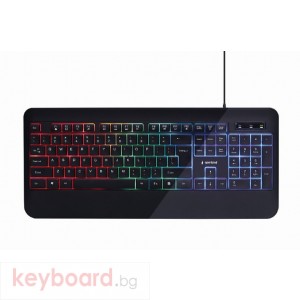 Клавиатура GEMBIRD KB-UML-03 Slim \"Rainbow\" backlight multimedia keyboard, black