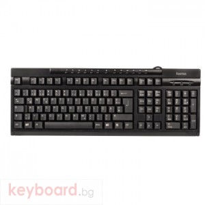 Клавиатура HAMA Мултимедийна клавиатура AK-220, 9 функц.клавиша USB, черна