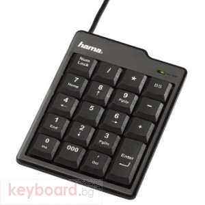 Клавиатура HAMA Цифрова клавиатура Slimline SK130, USB