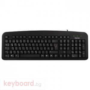 Клавиатура HAMA Стандартна клавиатура К212 черна, USB, ХАМА
