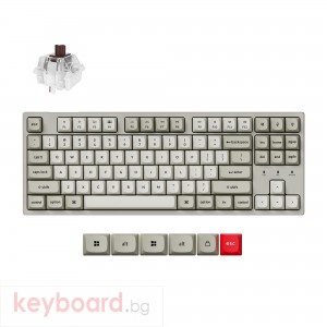 Геймърска Механична клавиатура Keychron C1 Pro 8K QMK - Super Brown Switch