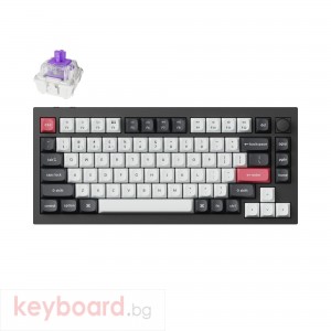 Механична клавиатура Keychron Q1 HE QMK 75% Carbon Black - Wireless