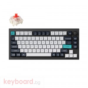 Безжична механичка клавиатура Keychron Q1 MAX Gateron Jupiter Red Switch - Carbon Black