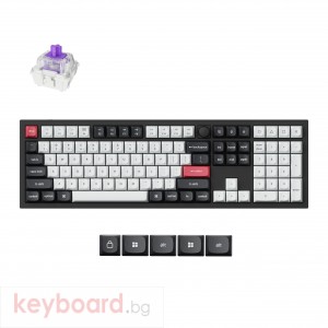 Безжична механичка клавиатура Keychron Q6 HE QMK Gateron Double-Rail Magnetic Switch - Carbon Black