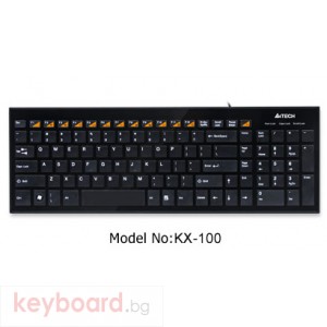 Клавиатура A4 TECH A4tech KX-100 Клавиатура X-key USB черна