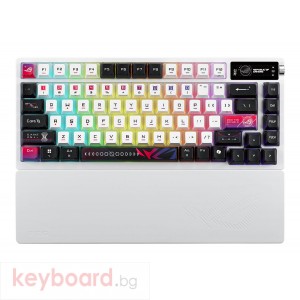 Геймърска безжична Клавиатура ASUS ROG Azoth X - White
